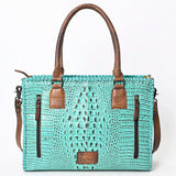 American Darling Briefcase Crocodile embossed Genuine Leather women bag western handbag purse