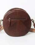 American Darling ADBGA303 Canteen Hand Tooled Hair-On Genuine Leather Women Bag Western Handbag Purse