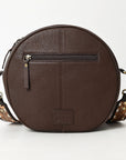 American Darling ADBGA304 Canteen Hand Tooled Genuine Leather Women Bag Western Handbag Purse