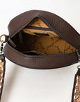 American Darling ADBGA304 Canteen Hand Tooled Genuine Leather Women Bag Western Handbag Purse