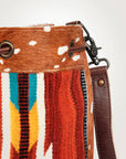 American Darling ADBG574D1 Large Crossbody Saddle Blanket Hair On Genuine Leather Women Bag Western Handbag Purse