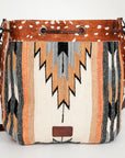 American Darling ADBG574D1 Large Crossbody Saddle Blanket Hair On Genuine Leather Women Bag Western Handbag Purse