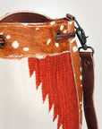 American Darling ADBG574D1 Large Crossbody Saddle Blanket Hair On Genuine Leather Women Bag Western Handbag Purse