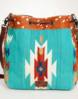 American Darling ADBG574D1 Large Crossbody Saddle Blanket Hair On Genuine Leather Women Bag Western Handbag Purse