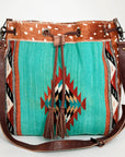 American Darling ADBG574D1 Large Crossbody Saddle Blanket Hair On Genuine Leather Women Bag Western Handbag Purse