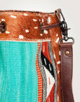 American Darling ADBG574D1 Large Crossbody Saddle Blanket Hair On Genuine Leather Women Bag Western Handbag Purse