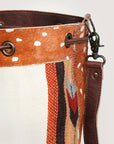 American Darling ADBG574D1 Large Crossbody Saddle Blanket Hair On Genuine Leather Women Bag Western Handbag Purse