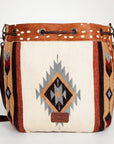 American Darling ADBG574D1 Large Crossbody Saddle Blanket Hair On Genuine Leather Women Bag Western Handbag Purse