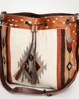 American Darling ADBG574D1 Large Crossbody Saddle Blanket Hair On Genuine Leather Women Bag Western Handbag Purse