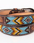 HILASON Western Genuine Leather Belt for Men Women Cowboy Cowgirl Handmade Unisex Full Grain Heavy Duty Tooled Beaded Belt