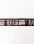 HILASON Western Genuine Leather Belt for Men Women Cowboy Cowgirl Handmade Unisex Full Grain Heavy Duty Tooled Beaded Belt