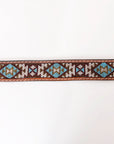 HILASON Western Genuine Leather Belt for Men Women Cowboy Cowgirl Handmade Unisex Full Grain Heavy Duty Tooled Beaded Belt