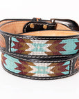 HILASON Western Genuine Leather Belt for Men Women Cowboy Cowgirl Handmade Unisex Full Grain Heavy Duty Tooled Beaded Belt