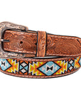 HILASON Western Genuine Leather Belt for Men Women Cowboy Cowgirl Handmade Unisex Full Grain Heavy Duty Tooled Beaded Belt
