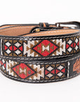 HILASON Western Genuine Leather Belt for Men Women Cowboy Cowgirl Handmade Unisex Full Grain Heavy Duty Tooled Beaded Belt