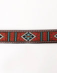 HILASON Western Genuine Leather Belt for Men Women Cowboy Cowgirl Handmade Unisex Full Grain Heavy Duty Tooled Beaded Belt