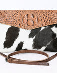 ADBGS178BA American Darling Hair On Crocodile Embossed Genuine Leather Women Bag Western Handbag Purse
