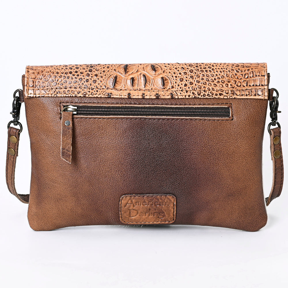 ADBGS178BA American Darling Hair On Crocodile Embossed Genuine Leather Women Bag Western Handbag Purse