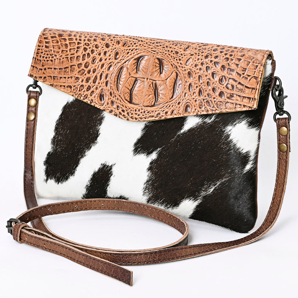 ADBGS178BA American Darling Hair On Crocodile Embossed Genuine Leather Women Bag Western Handbag Purse