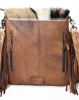 ADBGS192BL American Darling Hair On Crocodile Embossed Genuine Leather Women Bag Western Handbag Purse