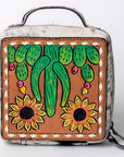 American Darling Hand Tooled Hair On Genuine Leather Women Bag Western Handbag Purse