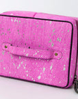 American Darling ADBGA315B Jewelry Case Hair-On Genuine Leather Women Bag Western Handbag Purse