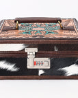 American Darling Hand Tooled Hair On Genuine Leather Women Bag Western Handbag Purse