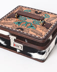 American Darling Hand Tooled Hair On Genuine Leather Women Bag Western Handbag Purse