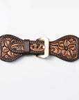 American Darling Floral Hand Tooled I watch Men Women Genuine Leather Strap