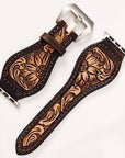 American Darling Beautifully Hand Tooled Genuine American Leather I watch Strap Men and Women Unisex