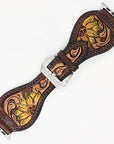 American Darling Floral Hand Tooled I watch Men Women Genuine Leather