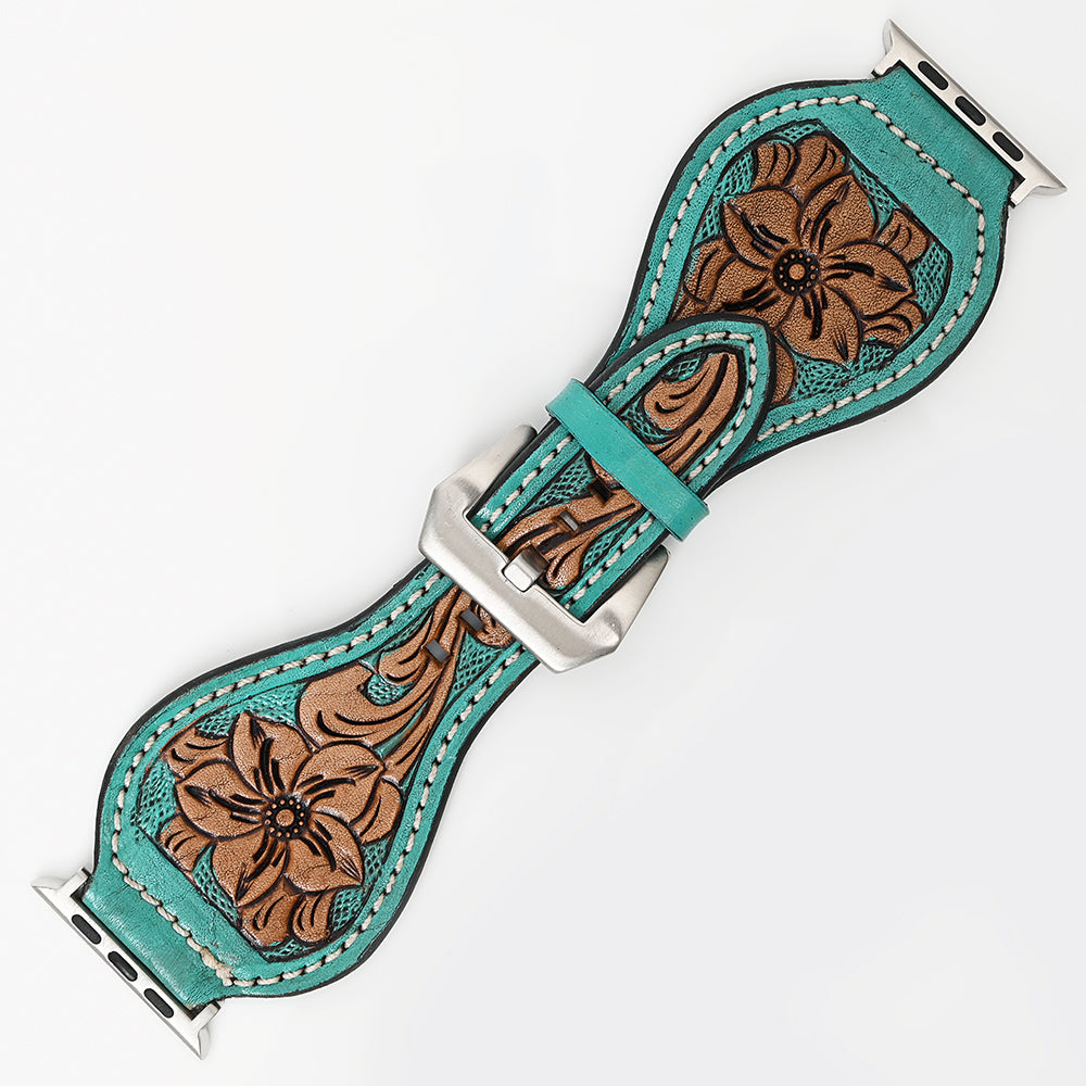 American Darling Floral Hand Tooled I watch Men Women Genuine Leather