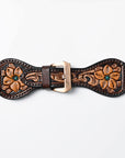 American Darling Floral Hand Tooled I watch Men Women Genuine Leather Strap