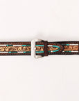 American Darling Beautifully Hand Tooled Genuine American Leather I watch Strap Men and Women Unisex