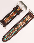 American Darling Floral Hand Tooled I watch Men Women Genuine Leather