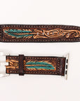 American Darling Beautifully Hand Tooled Genuine American Leather I watch Strap Men and Women Unisex