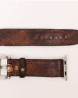 American Darling Beautifully Hand Tooled Genuine American Leather I watch Strap Men and Women Unisex