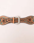 American Darling Floral Hand Tooled I watch Men Women Genuine Leather Strap