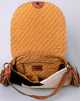 American Darling Messenger Hand Tooled Hair On Genuine Leather Women Bag Western Handbag Purse