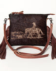American Darling Small Crossbody Saddle Blanket Genuine Leather women bag western handbag purse