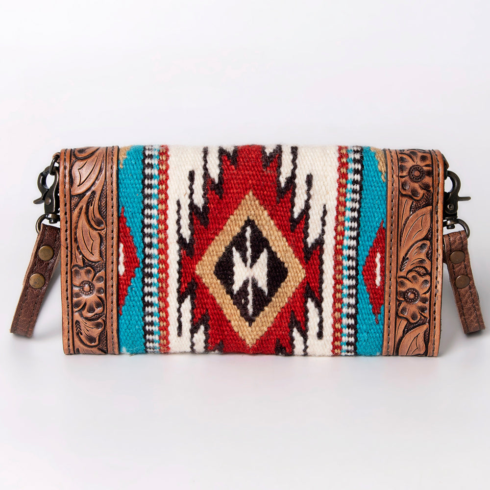 American Darling Hand Tooled Saddle Blanket Genuine Leather Women Bag Western Handbag Purse