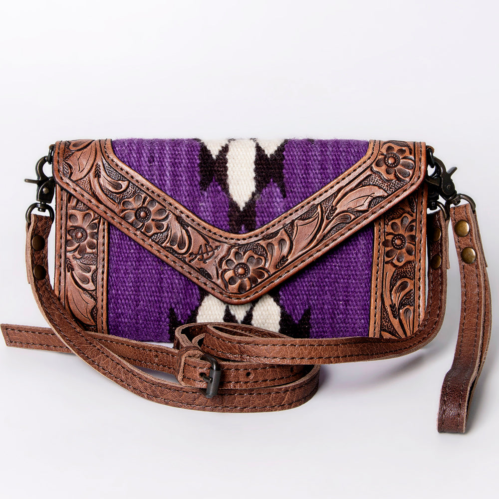 American Darling Hand Tooled Saddle Blanket Genuine Leather Women Bag Western Handbag Purse