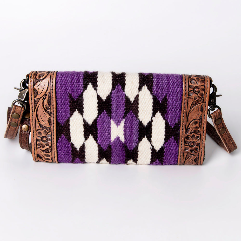 American Darling Hand Tooled Saddle Blanket Genuine Leather Women Bag Western Handbag Purse