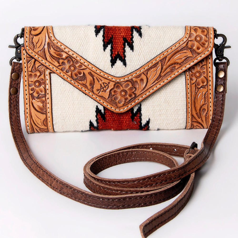 American Darling Hand Tooled Saddle Blanket Genuine Leather Women Bag Western Handbag Purse