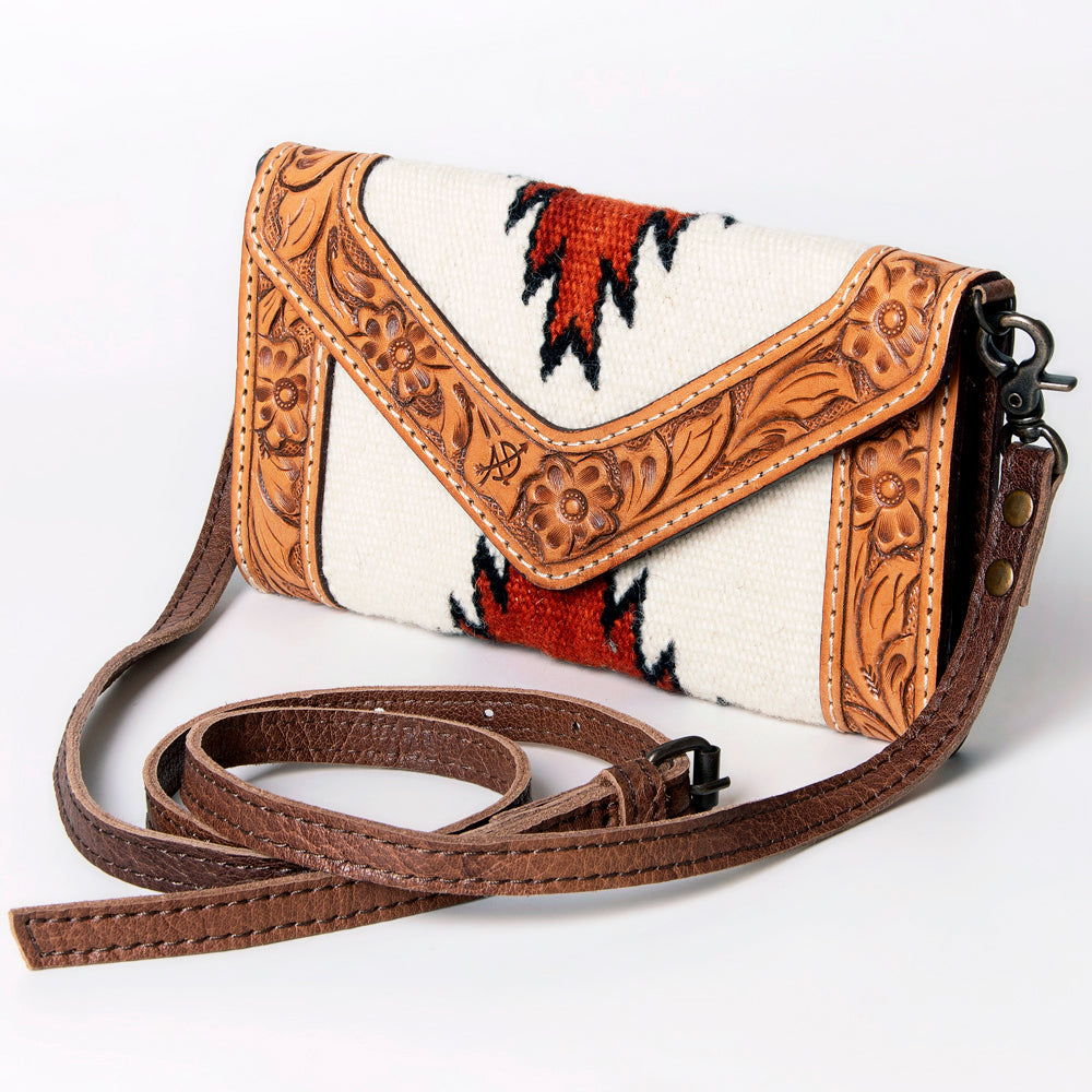 American Darling Hand Tooled Saddle Blanket Genuine Leather Women Bag Western Handbag Purse