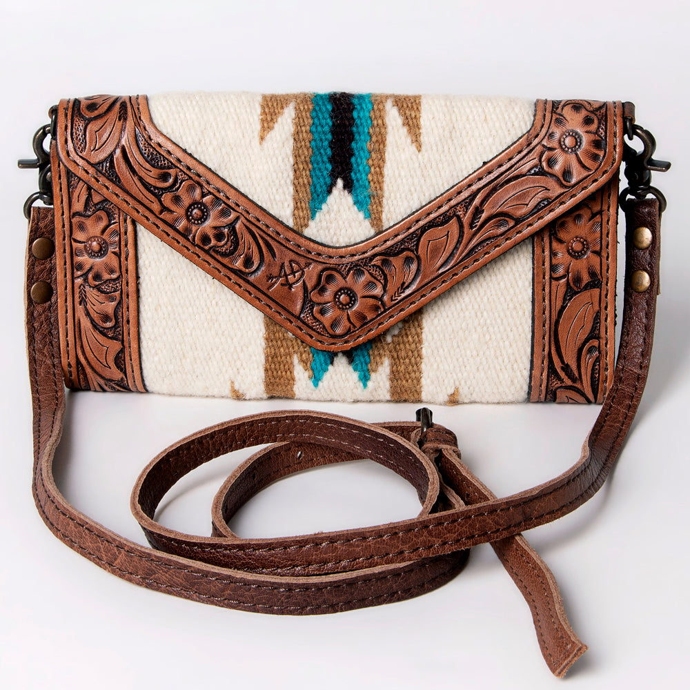 American Darling Hand Tooled Saddle Blanket Genuine Leather Women Bag Western Handbag Purse