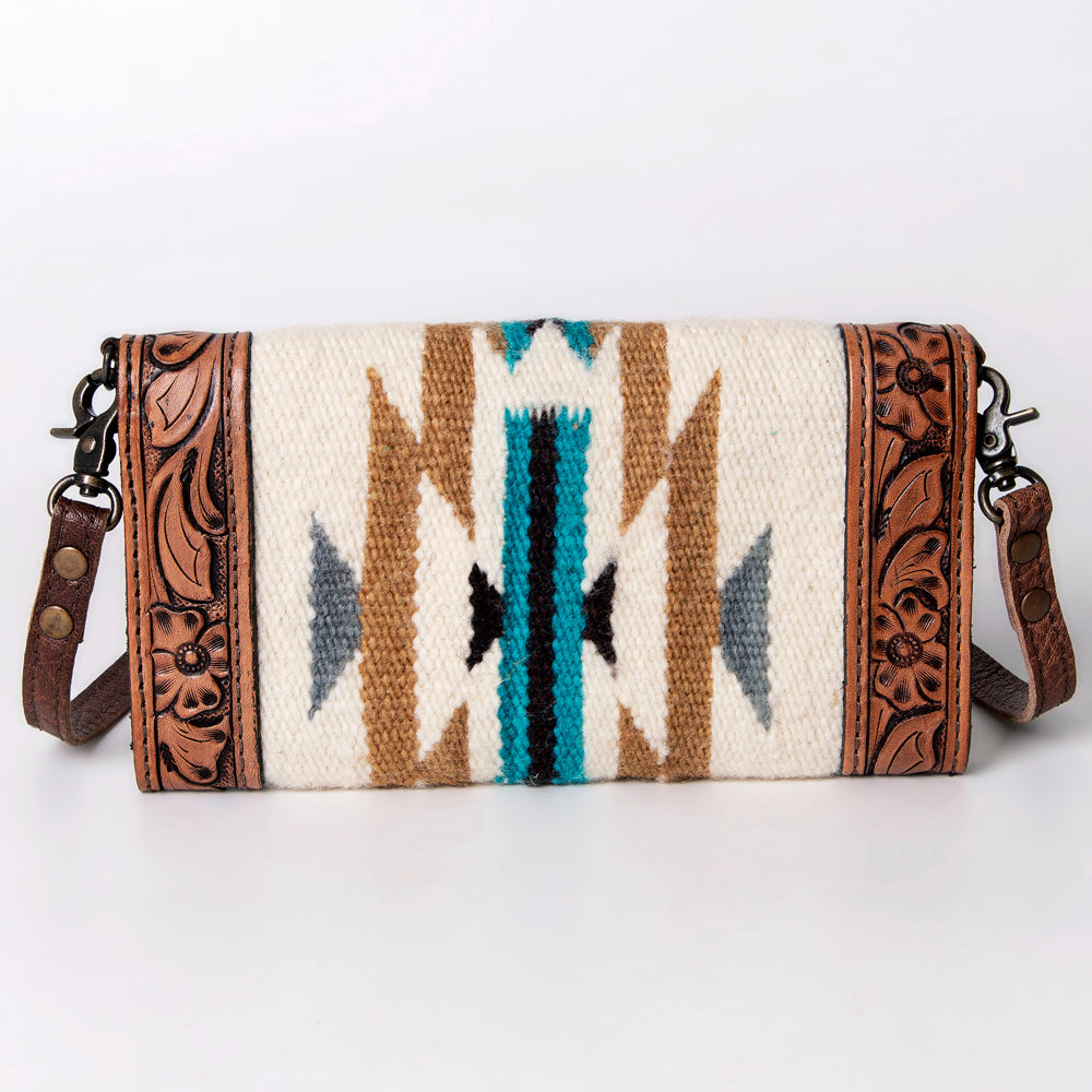 American Darling Hand Tooled Saddle Blanket Genuine Leather Women Bag Western Handbag Purse