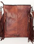 American Darling ADBGS192BO Large Crossbody Hair-On Genuine Leather Women Bag Western Handbag Purse