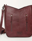 American Darling Hand Tooled Hair On Genuine Leather Women Bag Western Handbag Purse