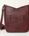 American Darling Hand Tooled Hair On Genuine Leather Women Bag Western Handbag Purse